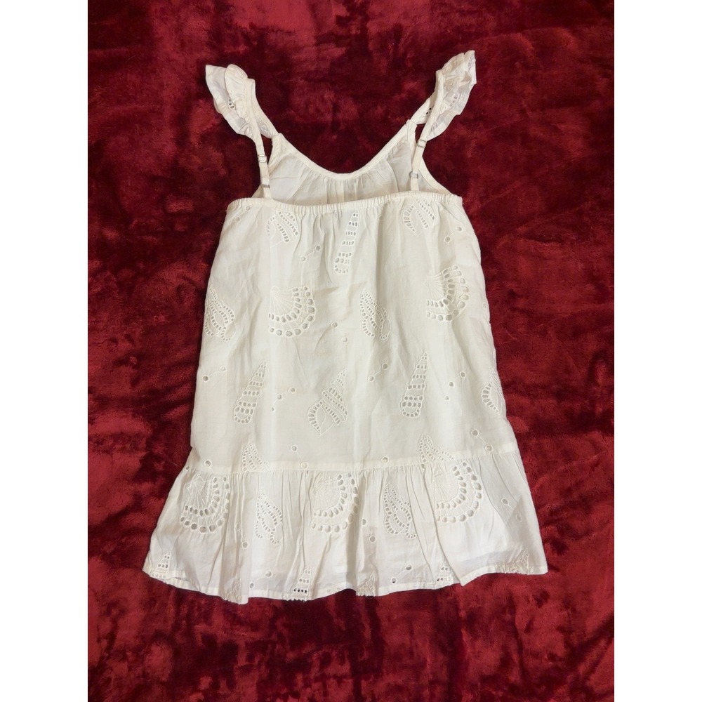 Vineyard Vines Girls White Eyelet Seashell Ruffle Dress 4T 7Q001481 - Picture 2 of 7